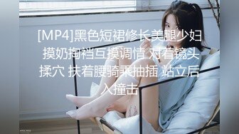 [MP4]黑色短裙修长美腿少妇 摸奶掏裆互摸调情 对着镜头揉穴 扶着腰骑乘抽插 站立后入撞击