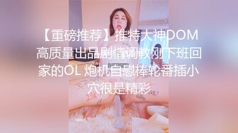 【重磅推荐】推特大神DOM高质量出品剧情调教刚下班回家的OL 炮机自慰棒轮番插小穴很是精彩