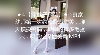 ★☆【瘦猴子探花】★☆良家幼师第一次约，外表甜美，聊天摸摸搞搞，扒掉内裤多毛骚穴，骑乘位深插美臀.MP4