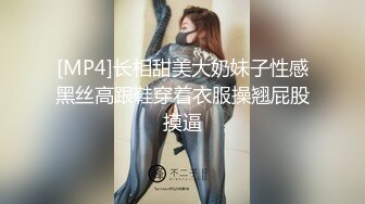 [MP4]长相甜美大奶妹子性感黑丝高跟鞋穿着衣服操翘屁股摸逼