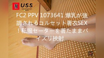 FC2 PPV 1073641 爆乳が強調されるコルセット著衣SEX！私服セーターを著たままパイズリ挾射♡