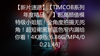 【新片速遞】【TIMCOB系列❤️年度精品❤️】超高颜值模特级小姐姐！全角度拍摄无死角！超短裙黑丝蓝色窄内漏给你看！4K原版[6.86G/MP4/00:21:46]